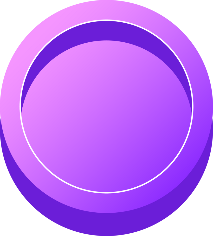 simple 3D colorful glossy buttons.purple shape board or frame symbol png