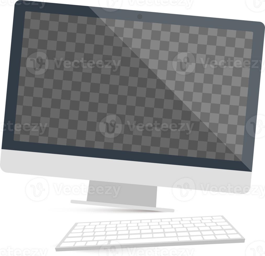 Computer mockup.special offer promotion concept design with pc png