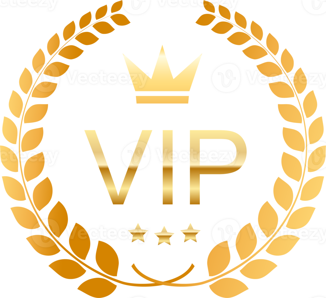 Gold medals vip card with crown laurel wreath.membership card icon png