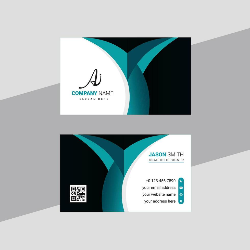 Corporate business card and creative modern styles business card design template vector