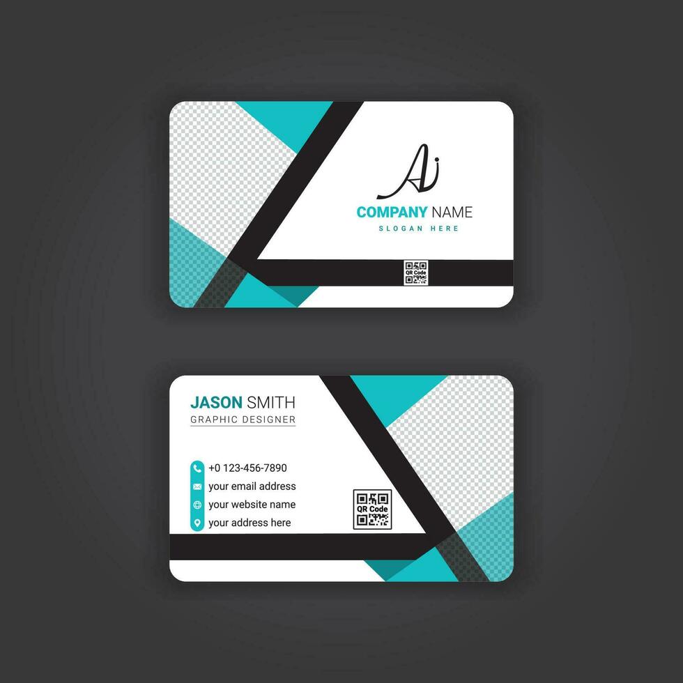 Corporate business card and creative modern styles business card design template vector