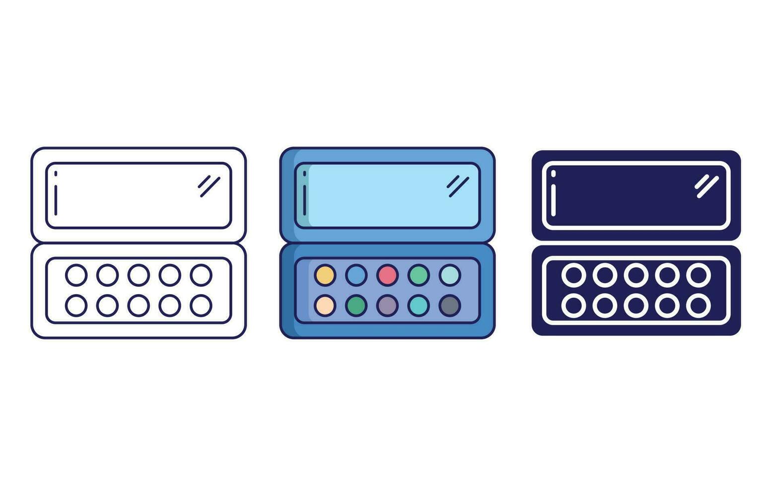 Outlinecolour palette vector icon