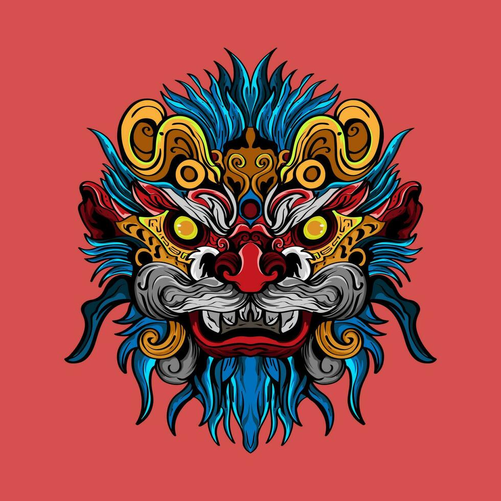 Dragon head  conceptIllustration, perfect for T-shirt, Apparel or merchandise design vector