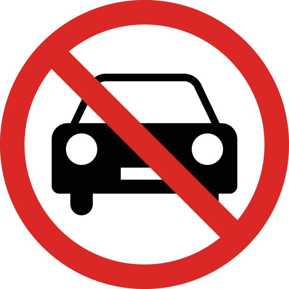 no car sign .no parking traffic sign . car prohibition sign . vector  illustration 23581982 Vector Art at Vecteezy