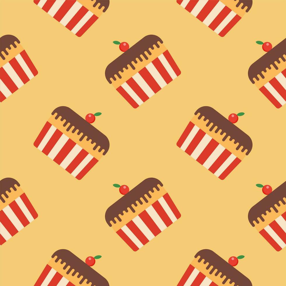 cupcake seamless pattern vector illustration