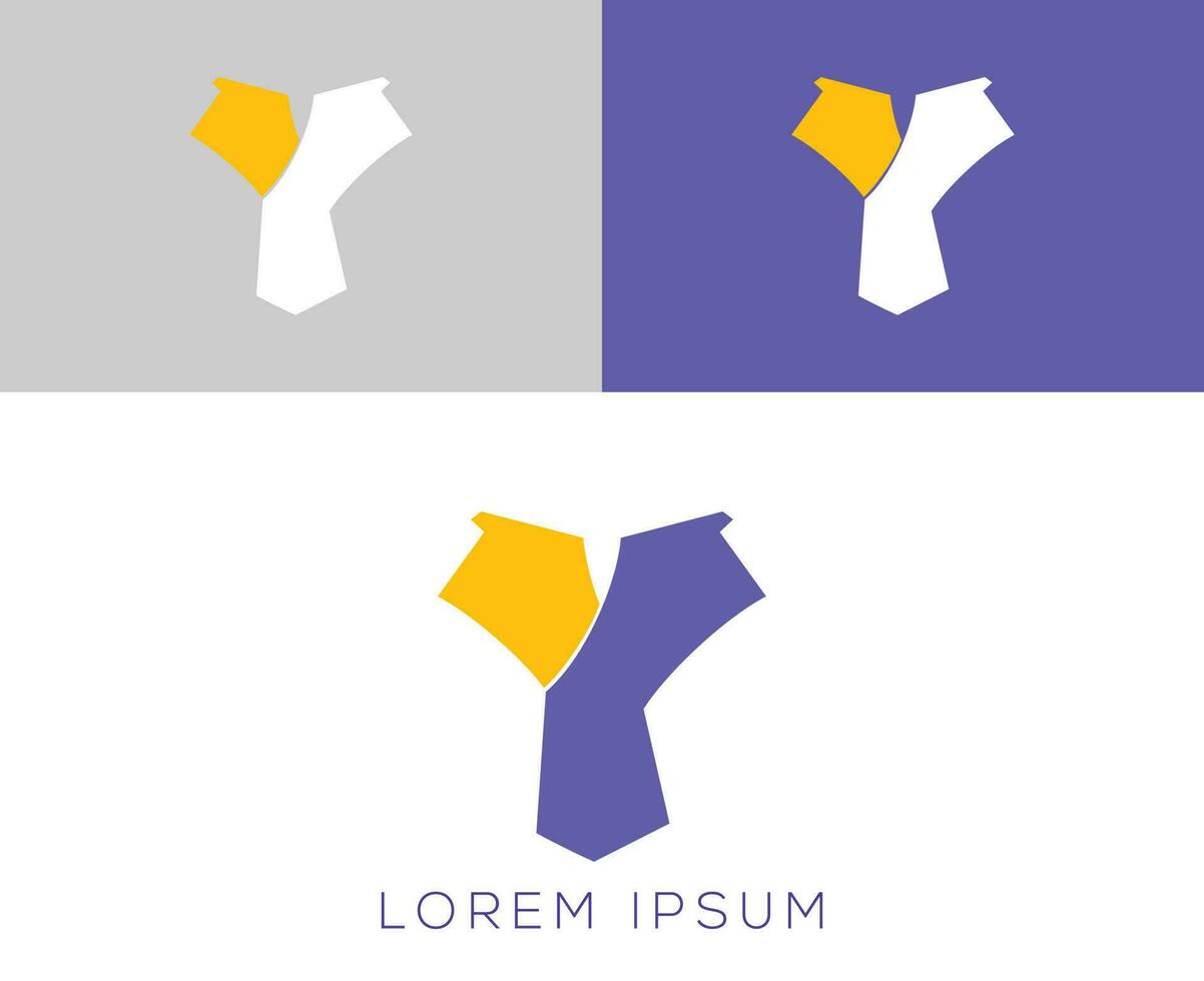 Alphabet 'Y' Logo Vector Template with abstract shape