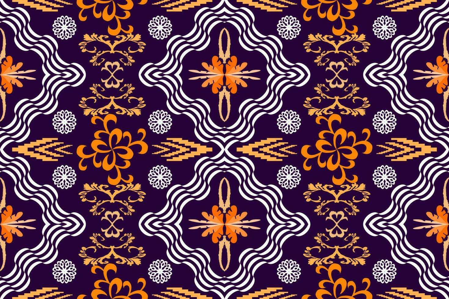 Ikat Figure aztec embroidery style. Geometric ethnic oriental traditional art pattern.Design for ethnic background,wallpaper,fashion,clothing,wrapping,fabric,element,sarong,graphic,vector illustration vector