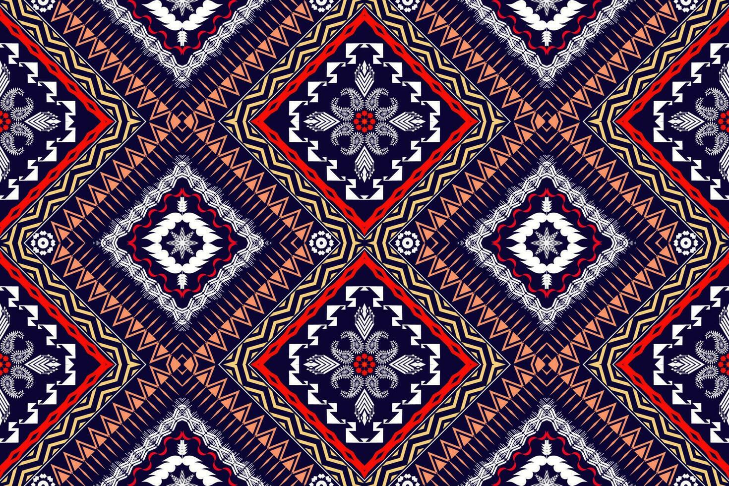 Ikat Figure aztec embroidery style. Geometric ethnic oriental traditional art pattern.Design for ethnic background,wallpaper,fashion,clothing,wrapping,fabric,element,sarong,graphic,vector illustration vector