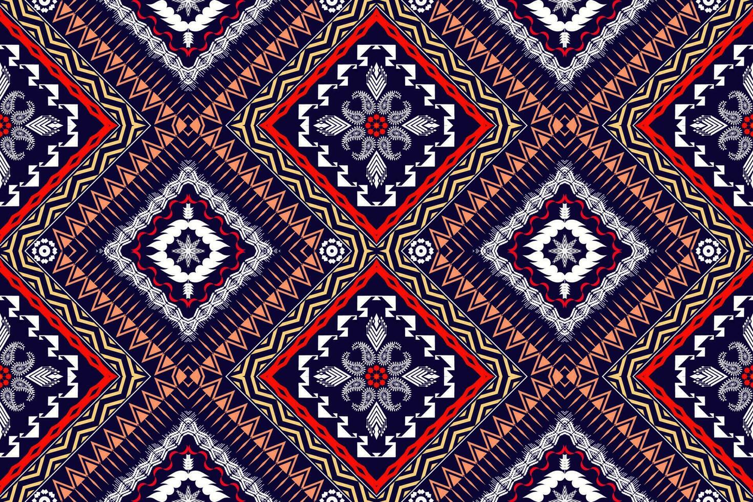 Ikat Figure aztec embroidery style. Geometric ethnic oriental traditional art pattern.Design for ethnic background,wallpaper,fashion,clothing,wrapping,fabric,element,sarong,graphic,vector illustration vector