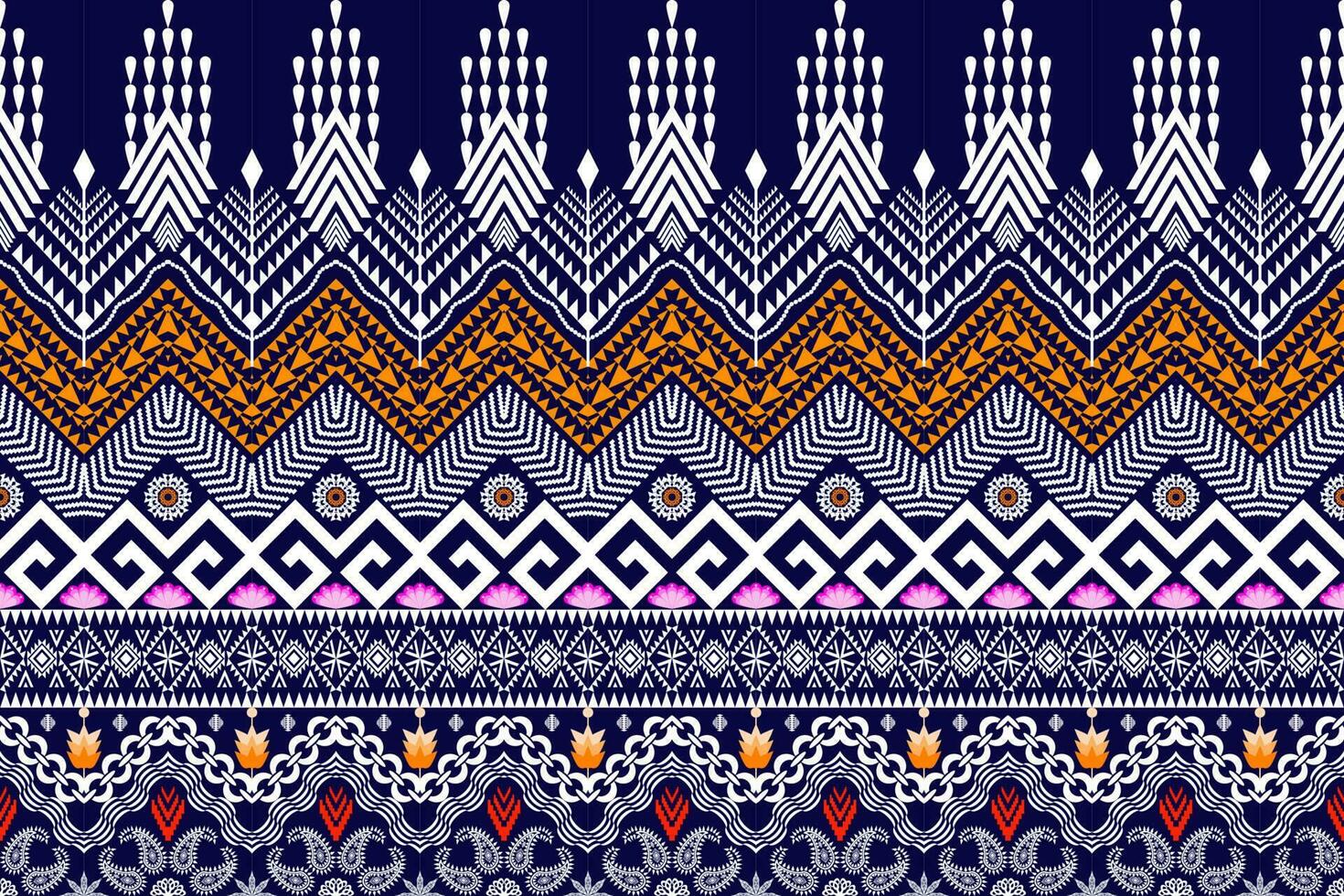 Ikat Figure aztec embroidery style. Geometric ethnic oriental traditional art pattern.Design for ethnic background,wallpaper,fashion,clothing,wrapping,fabric,element,sarong,graphic,vector illustration vector