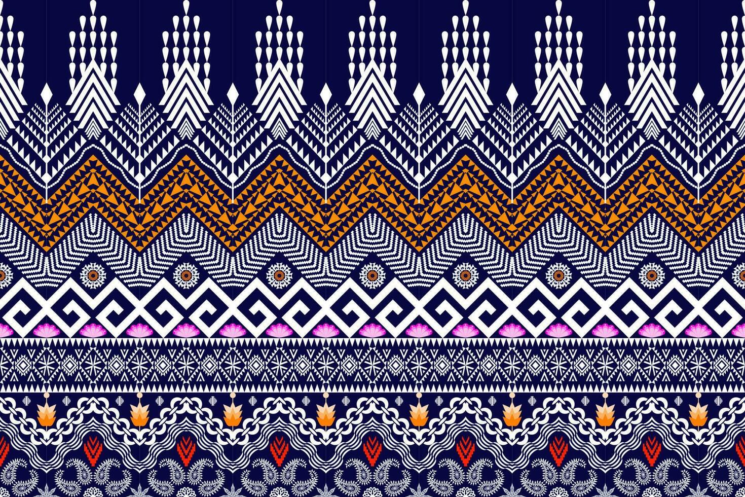 Ikat Figure aztec embroidery style. Geometric ethnic oriental traditional art pattern.Design for ethnic background,wallpaper,fashion,clothing,wrapping,fabric,element,sarong,graphic,vector illustration vector