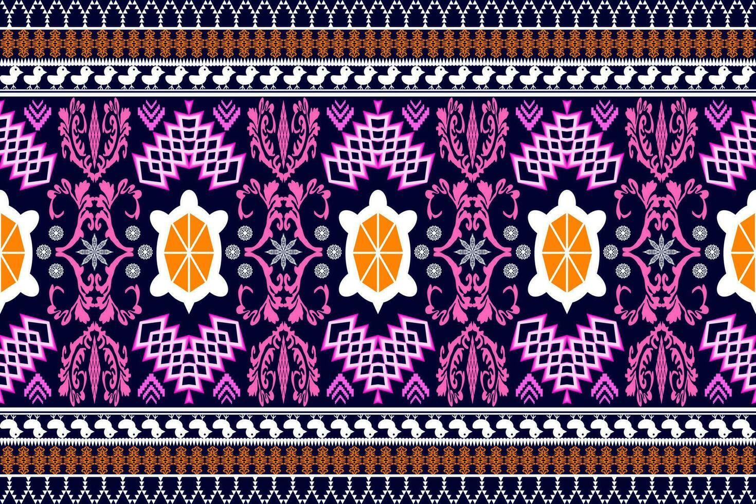 Ikat Figure aztec embroidery style. Geometric ethnic oriental traditional art pattern.Design for ethnic background,wallpaper,fashion,clothing,wrapping,fabric,element,sarong,graphic,vector illustration vector