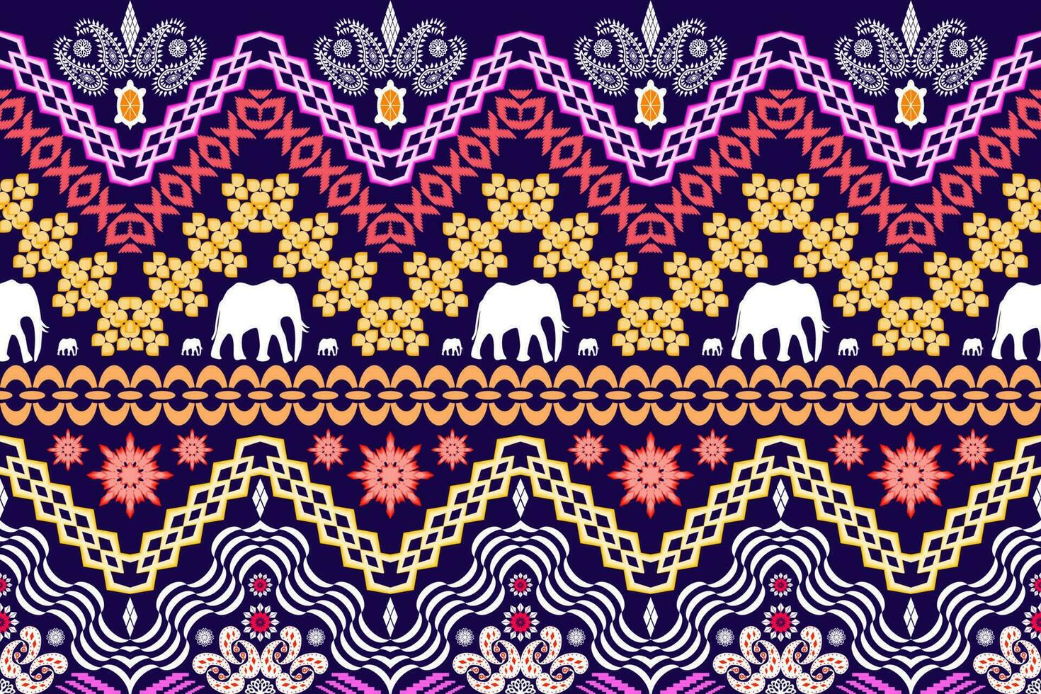 Ikat Figure aztec embroidery style. Geometric ethnic oriental traditional art pattern.Design for ethnic background,wallpaper,fashion,clothing,wrapping,fabric,element,sarong,graphic,vector illustration vector