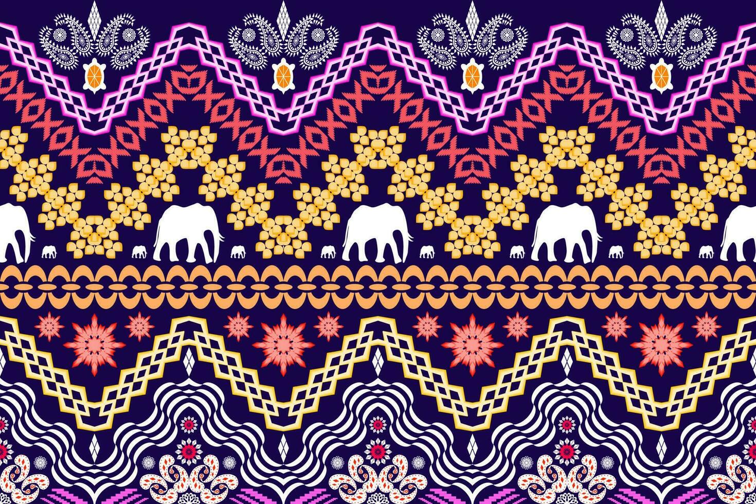 Ikat Figure aztec embroidery style. Geometric ethnic oriental traditional art pattern.Design for ethnic background,wallpaper,fashion,clothing,wrapping,fabric,element,sarong,graphic,vector illustration vector