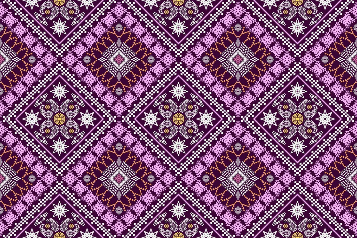 Ikat Figure aztec embroidery style. Geometric ethnic oriental traditional art pattern.Design for ethnic background,wallpaper,fashion,clothing,wrapping,fabric,element,sarong,graphic,vector illustration vector