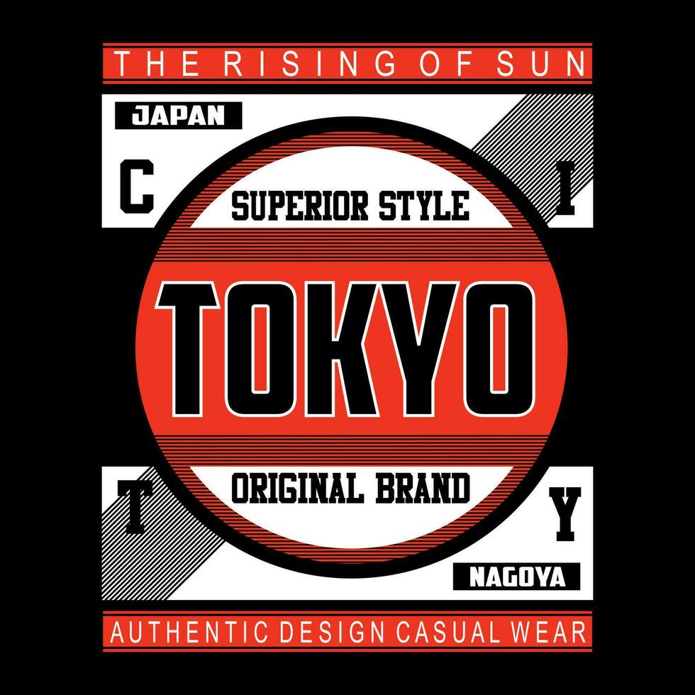 tokio Japón cartel, icono logo texto vector diseño