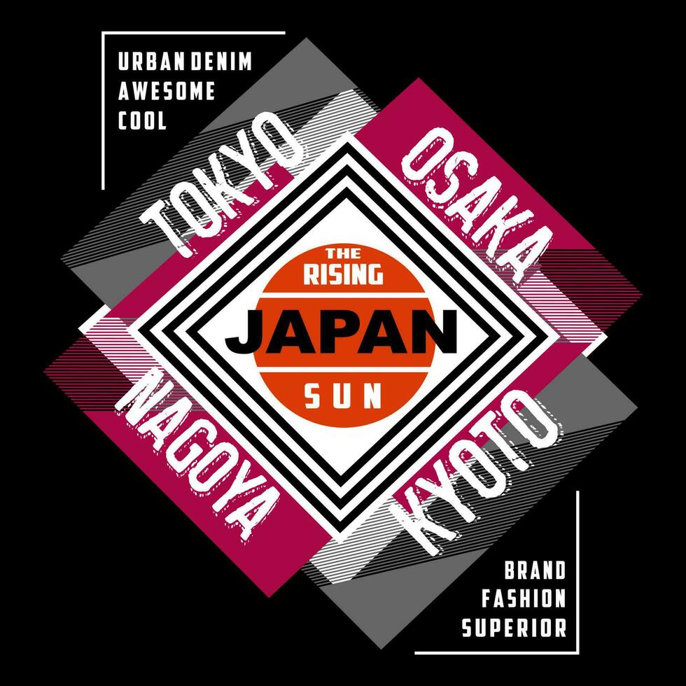 tokio Japón cartel, icono logo texto vector diseño