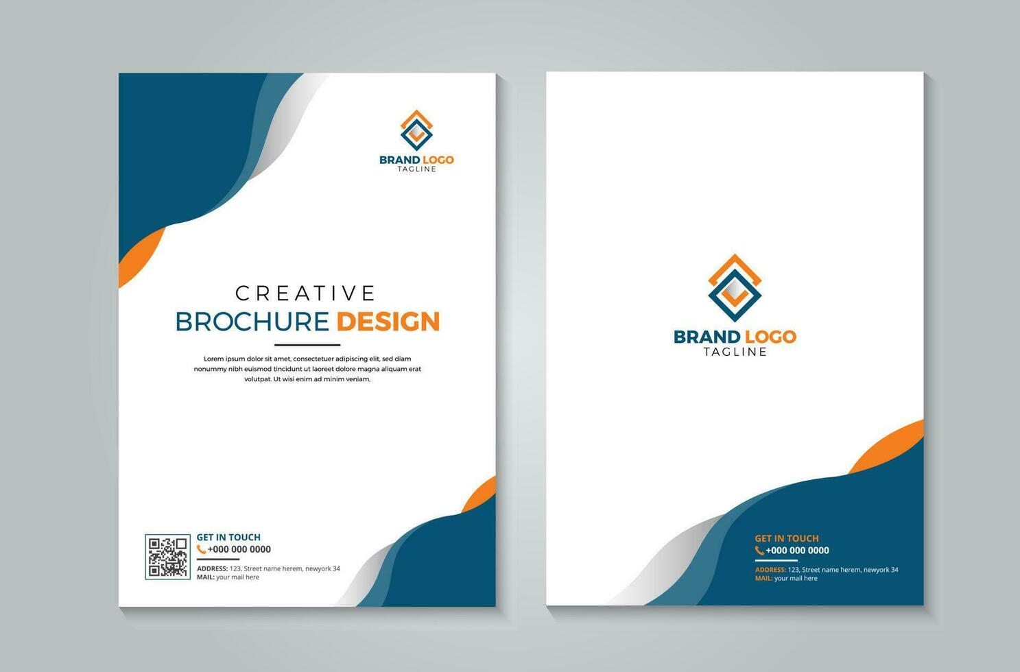 Template vector design for Brochure, AnnualReport, Magazine, Poster, Corporate Presentation, Portfolio, Flyer, infographic, layou, size A4, Front and back, Easy to use and edit.