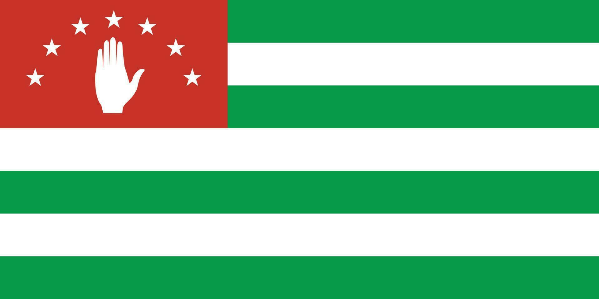Flag of the Republic of Abkhazia or Abaza country flag vector color