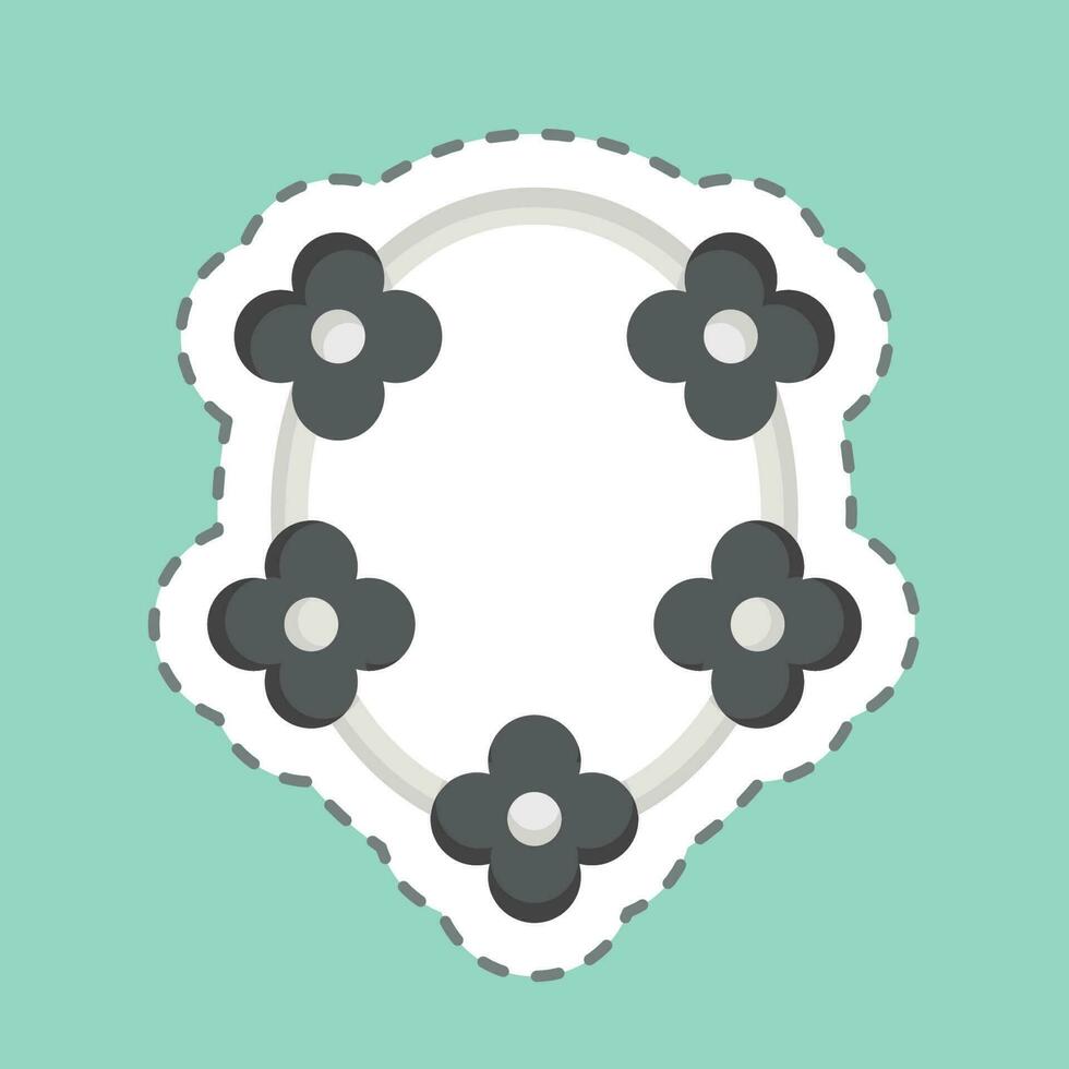 Sticker line cut Nexlace. related to Decoration symbol. simple design editable. simple illustration vector