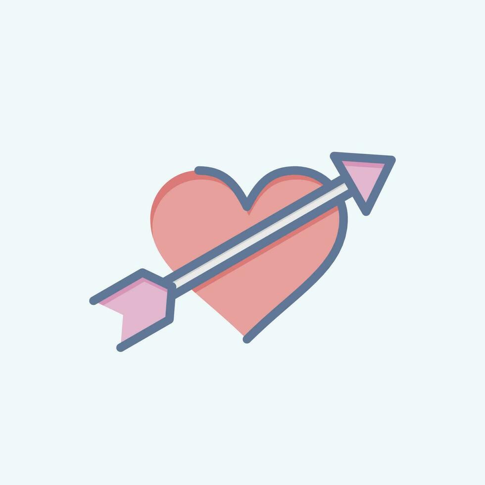 Icon Cupid. related to Decoration symbol. doodle style. simple design editable. simple illustration vector
