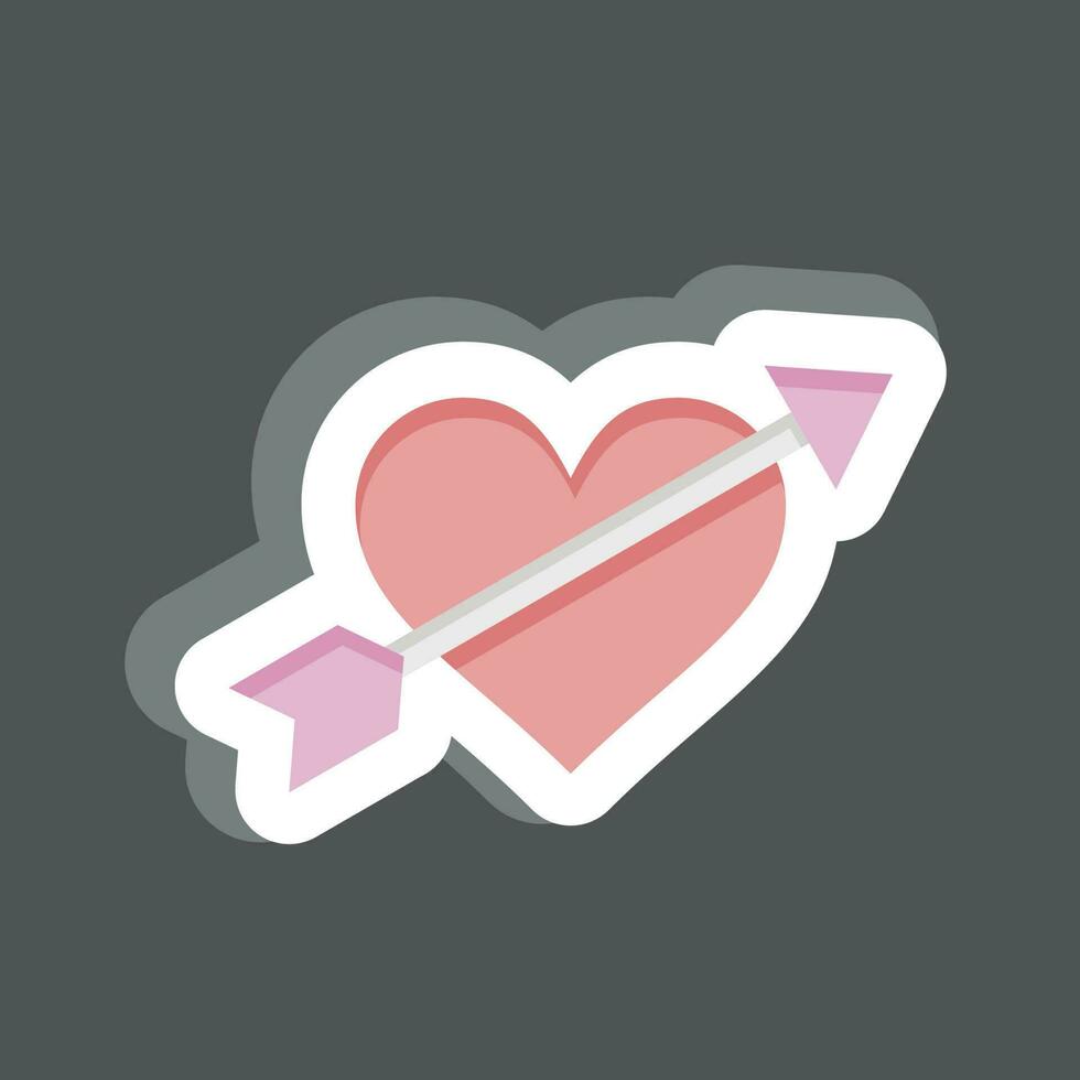 Sticker Cupid. related to Decoration symbol. simple design editable. simple illustration vector