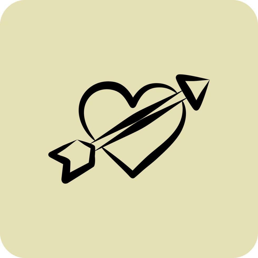 Icon Cupid. related to Decoration symbol. hand drawn style. simple design editable. simple illustration vector