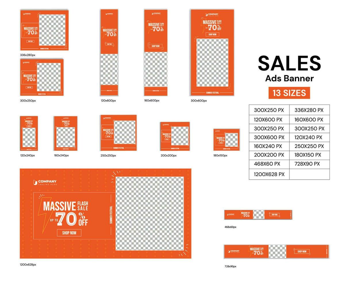 Complete Bundle of Sales-Oriented Ads Banners vector