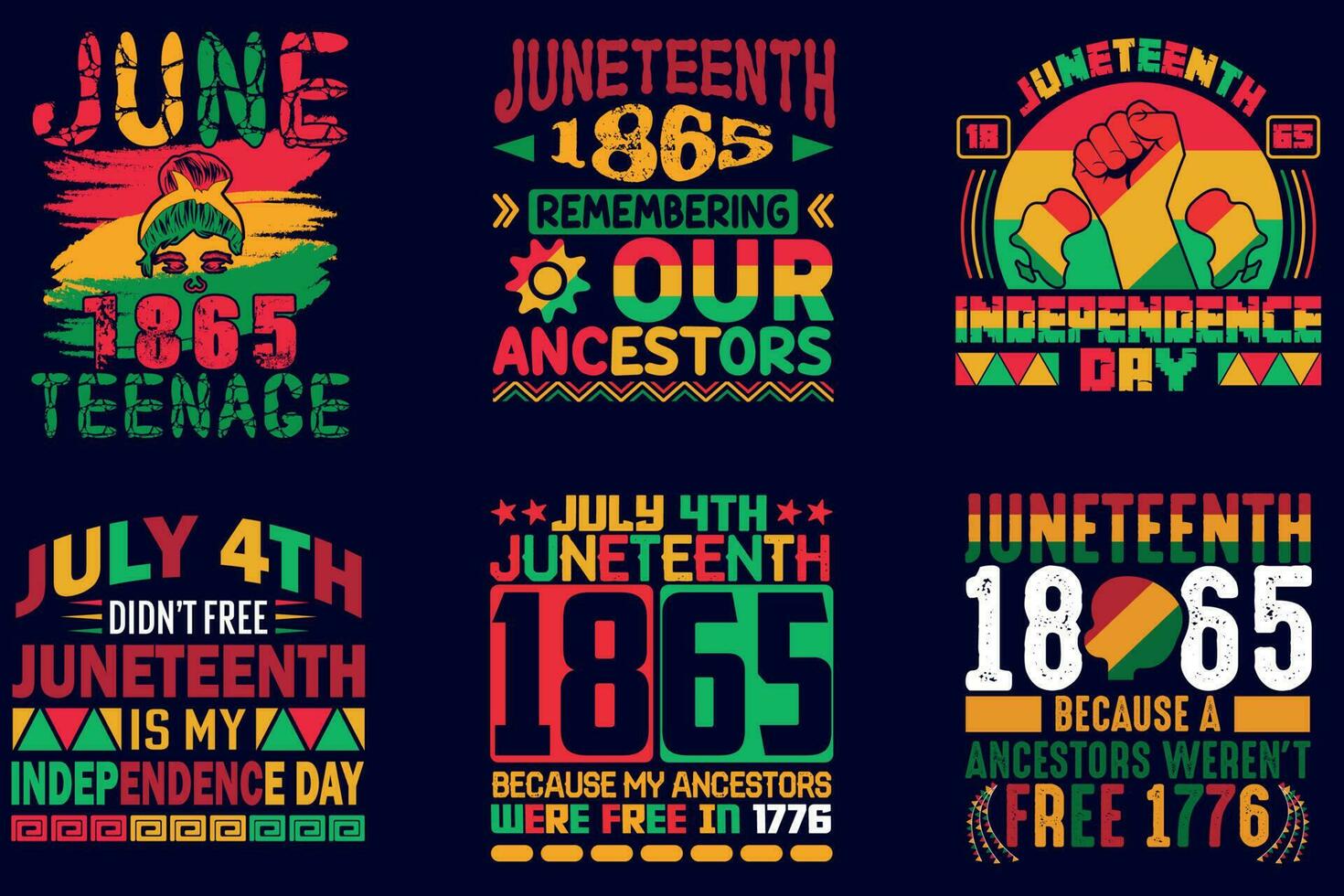 diecinueve de junio, negro historia t camisa diseño vector