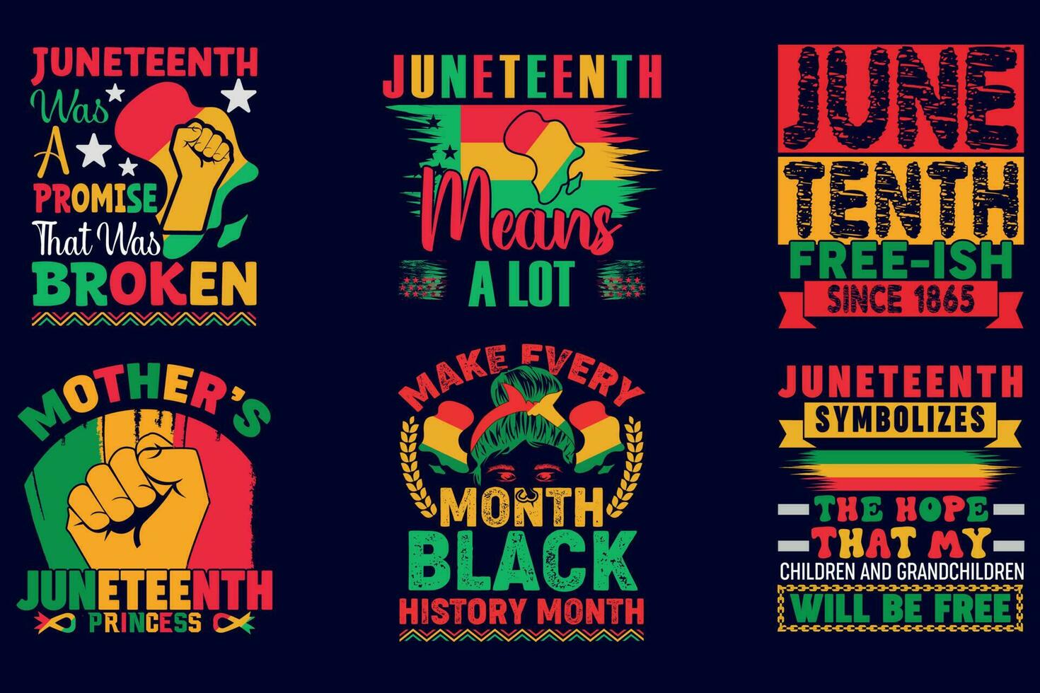 Juneteenth, Black history t shirt design vector