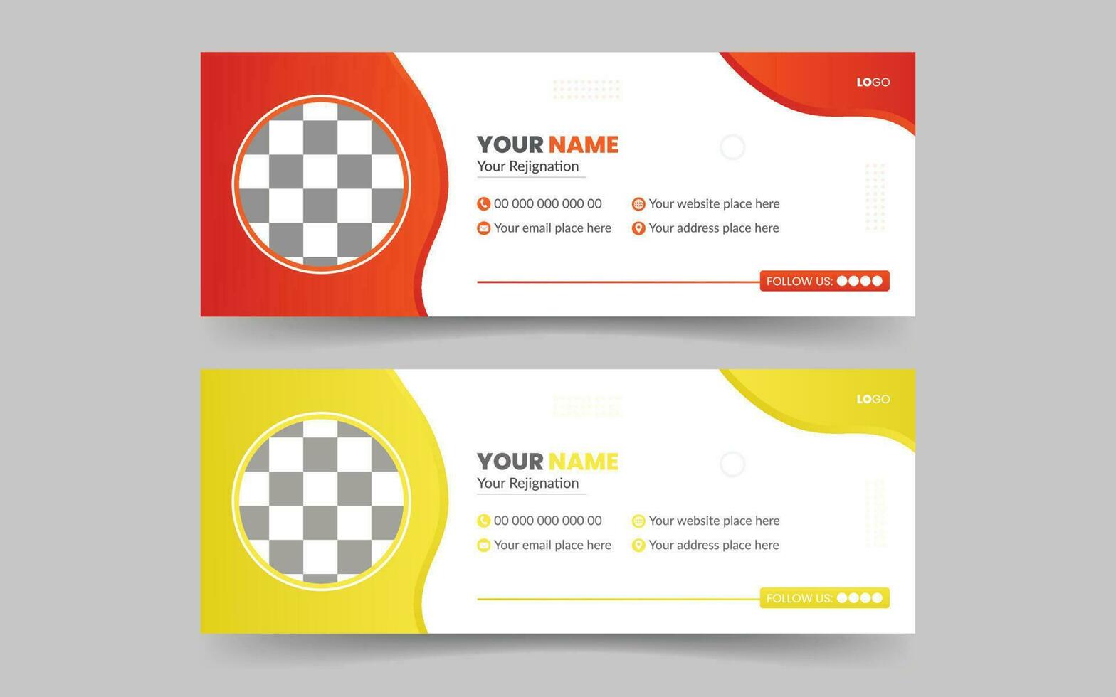 Email Signature.Creative Email signature Template Design, corporate Email Signature,Modern Email Signature Template Design, vector