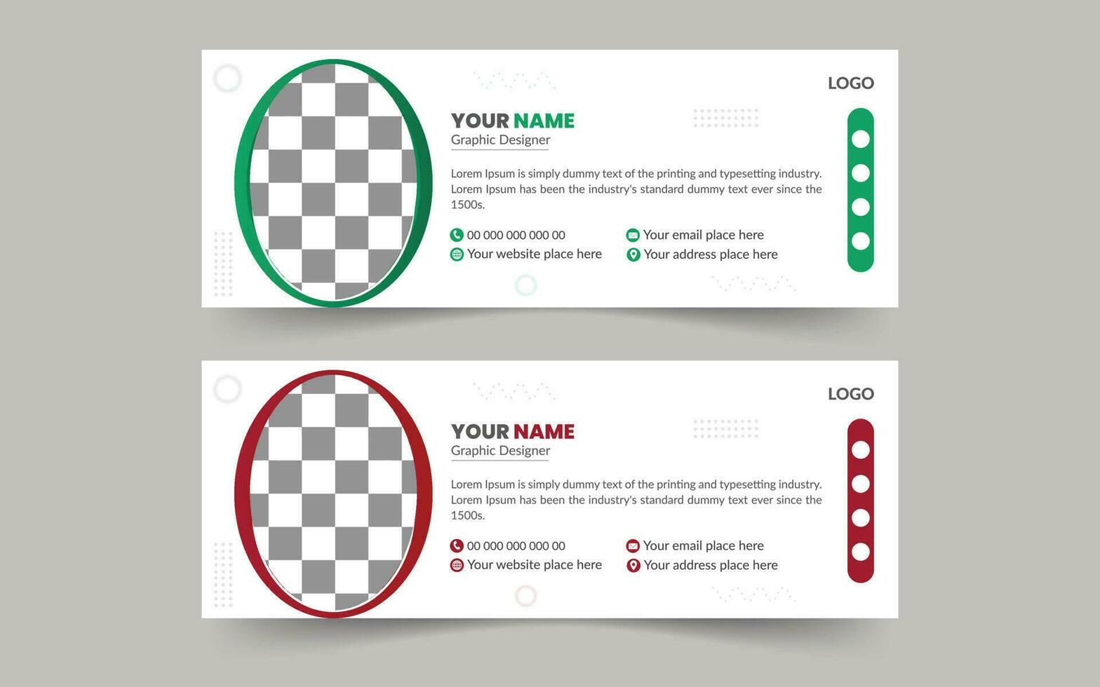 Email Signature.Creative Email signature Template Design, corporate Email Signature,Modern Email Signature Template Design, vector