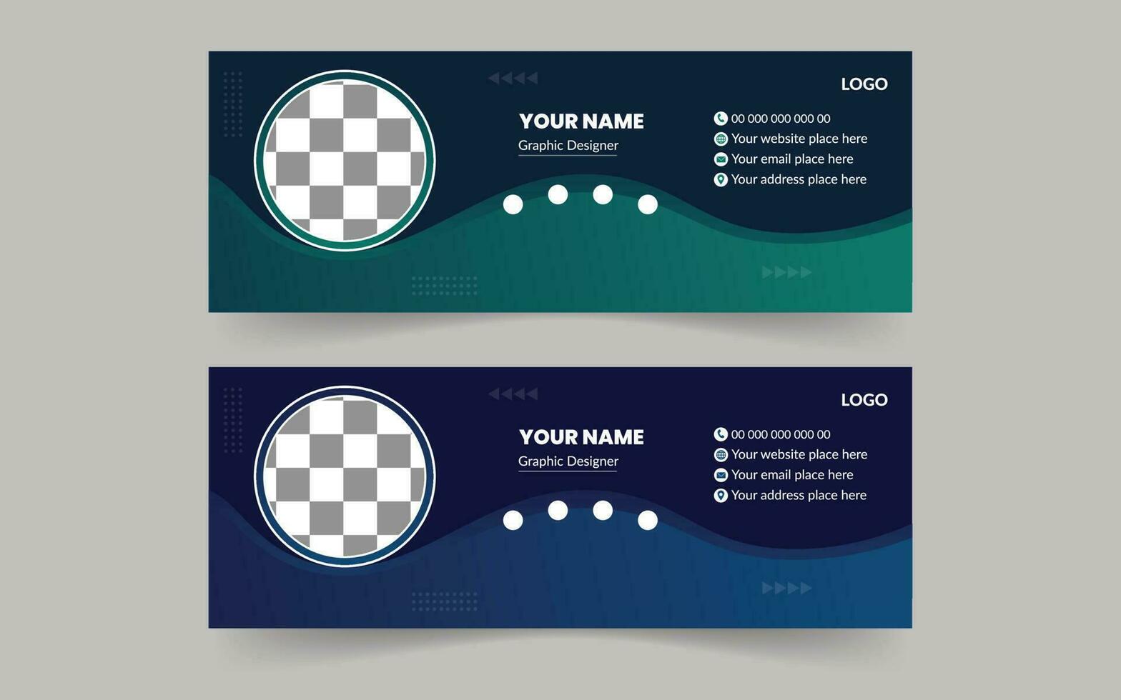 Email Signature.Creative Email signature Template Design, corporate Email Signature,Modern Email Signature Template Design, vector