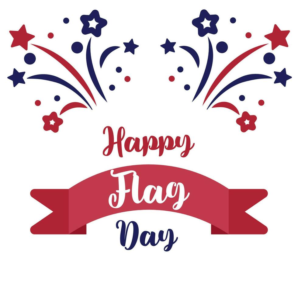 Happy Flag Day background template. Vector illustration of a background for Happy Flag Day. Flag day banner or badge.Creative illustration,poster or banner of happy Flag Day