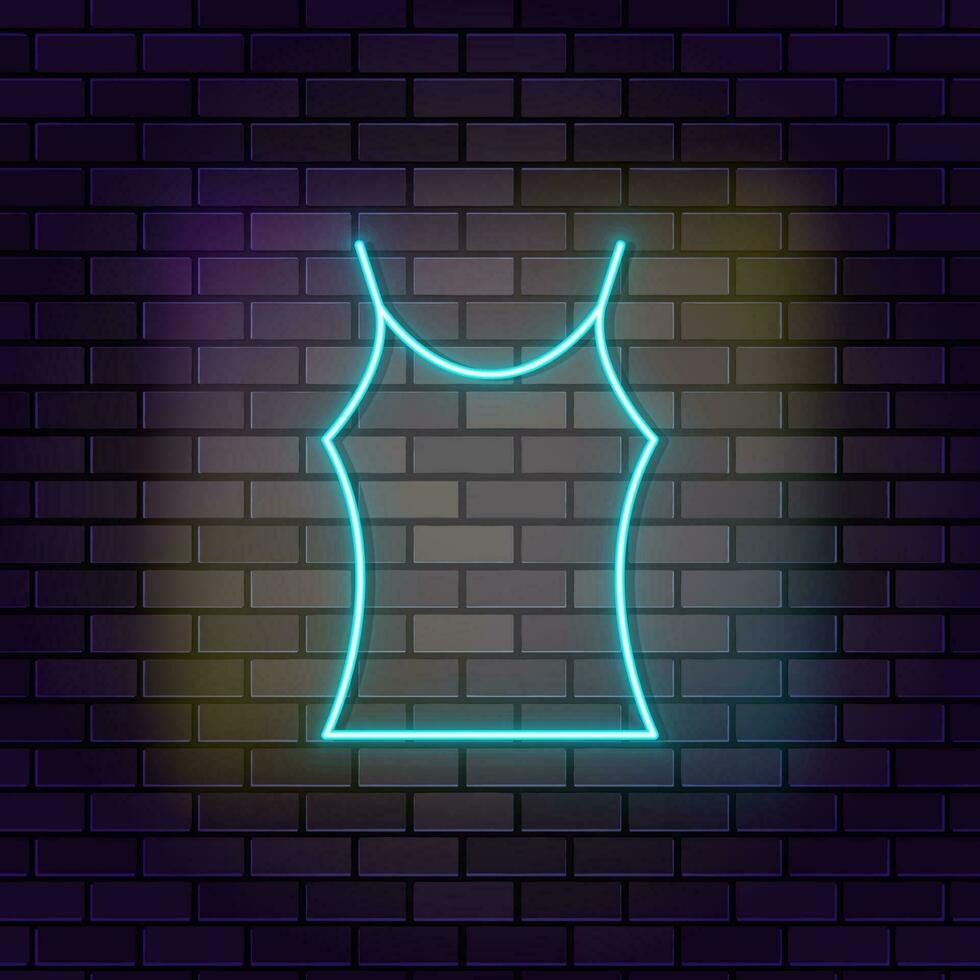 Camisole corrective shapewear icon brick wall and dark background. vector