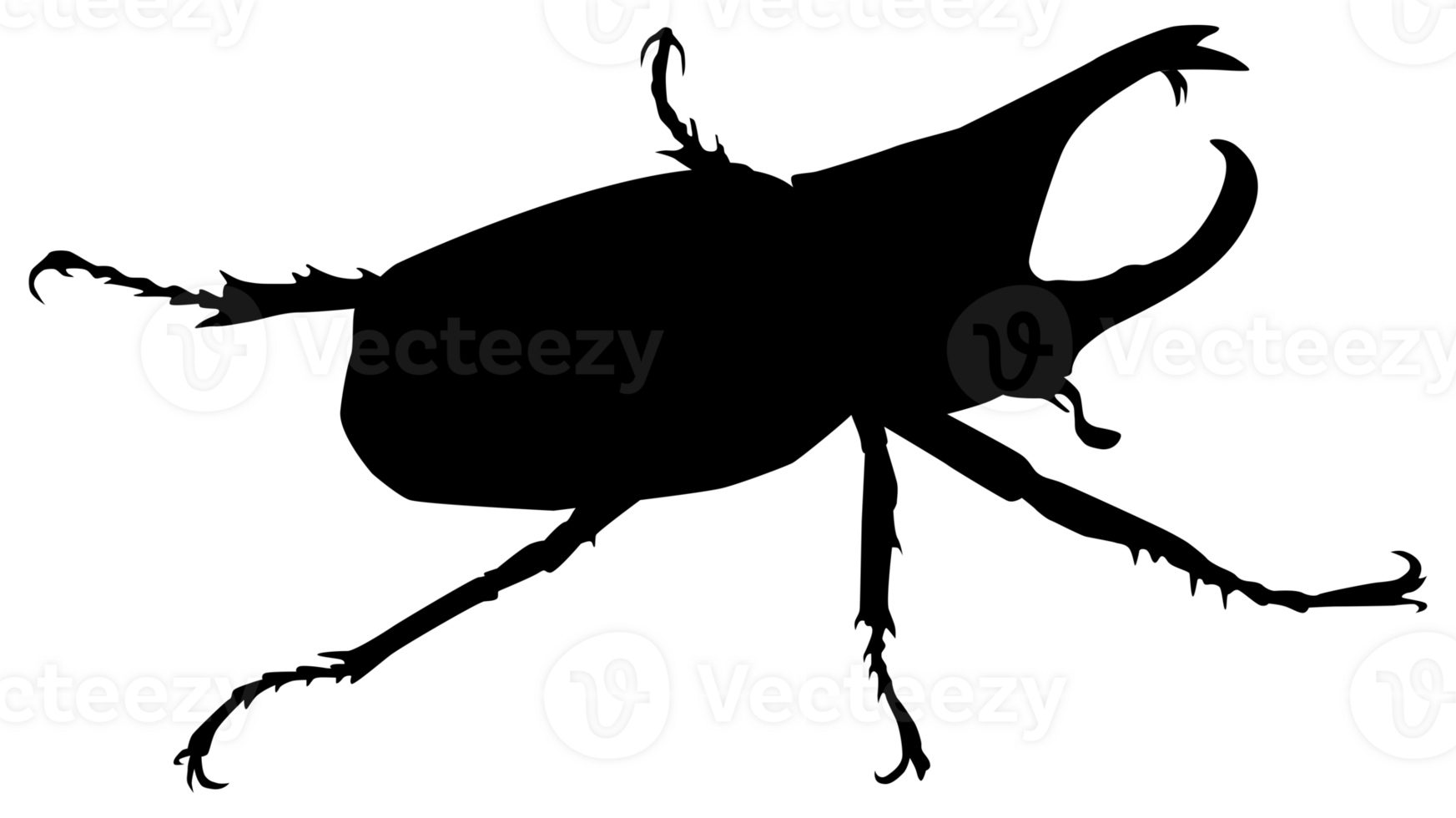 silueta de el cuerno escarabajo o oryctes rinoceronte, dinastinas, lata utilizar para Arte ilustración, logo, pictograma, sitio web, aplicaciones o gráfico diseño elemento. formato png