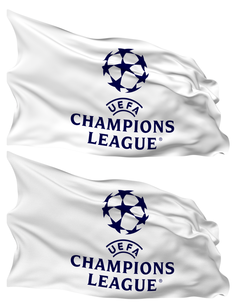 syndicat de européen Football les associations, uefa drapeau vagues isolé dans plaine et bosse texture, avec transparent arrière-plan, 3d le rendu png