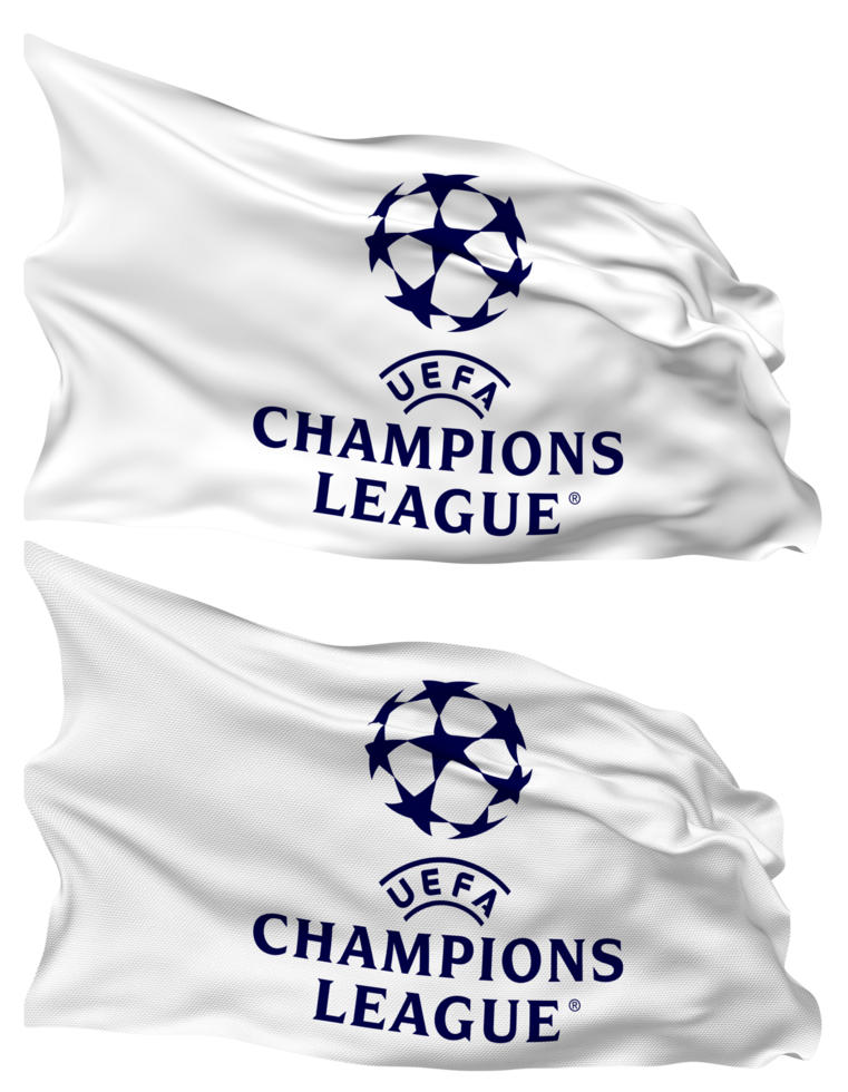 Union of European Football Associations, UEFA Flag Waves Isolated in Plain and Bump Texture, with Transparent Background, 3D Rendering png