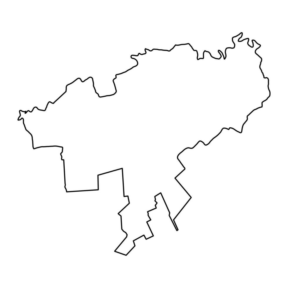 Causeni district map, province of Moldova. Vector illustration.