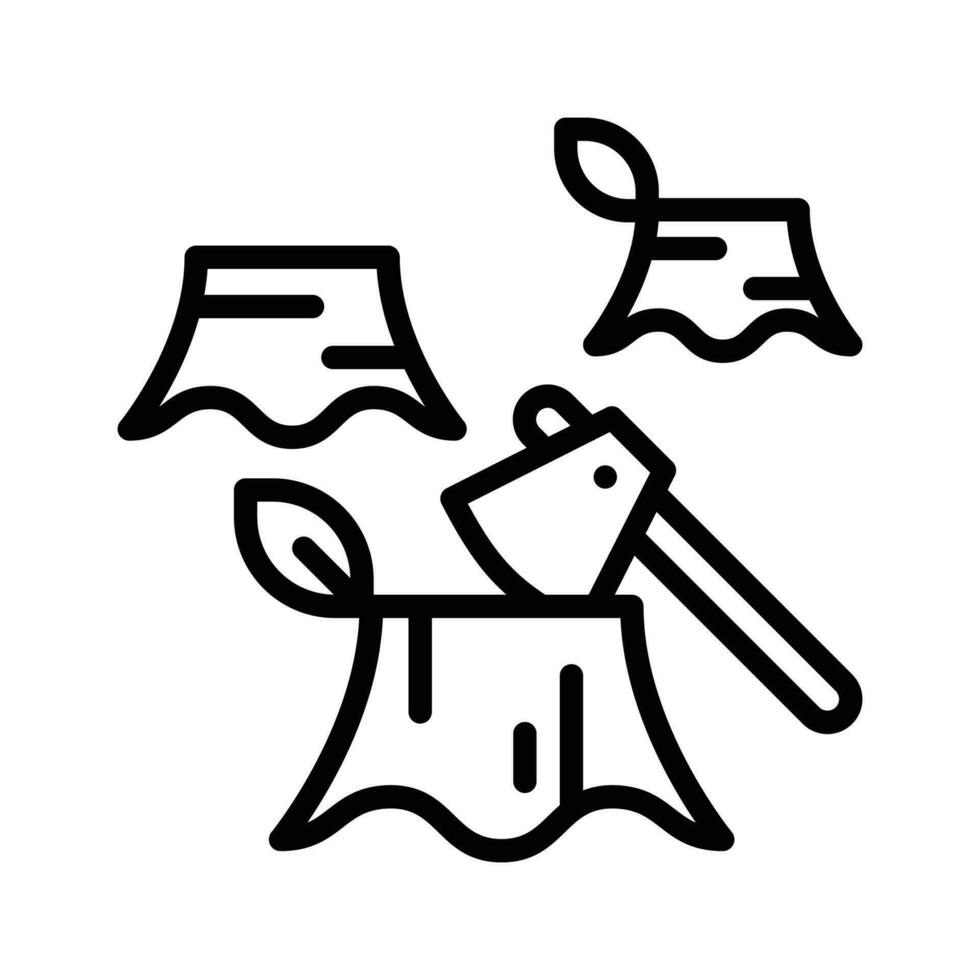 Deforstation vector  outline icon style illustration. EPS 10 File