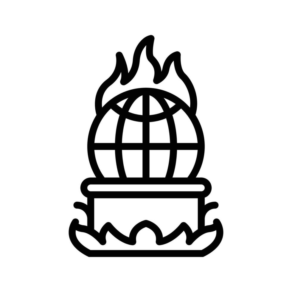 Global Garming vector  outline icon style illustration. EPS 10 File