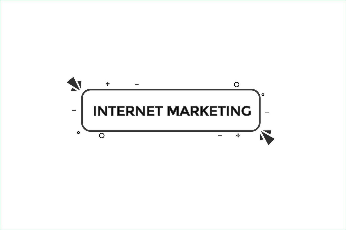 Internet márketing vectores.signo etiqueta burbuja habla Internet marketingl vector