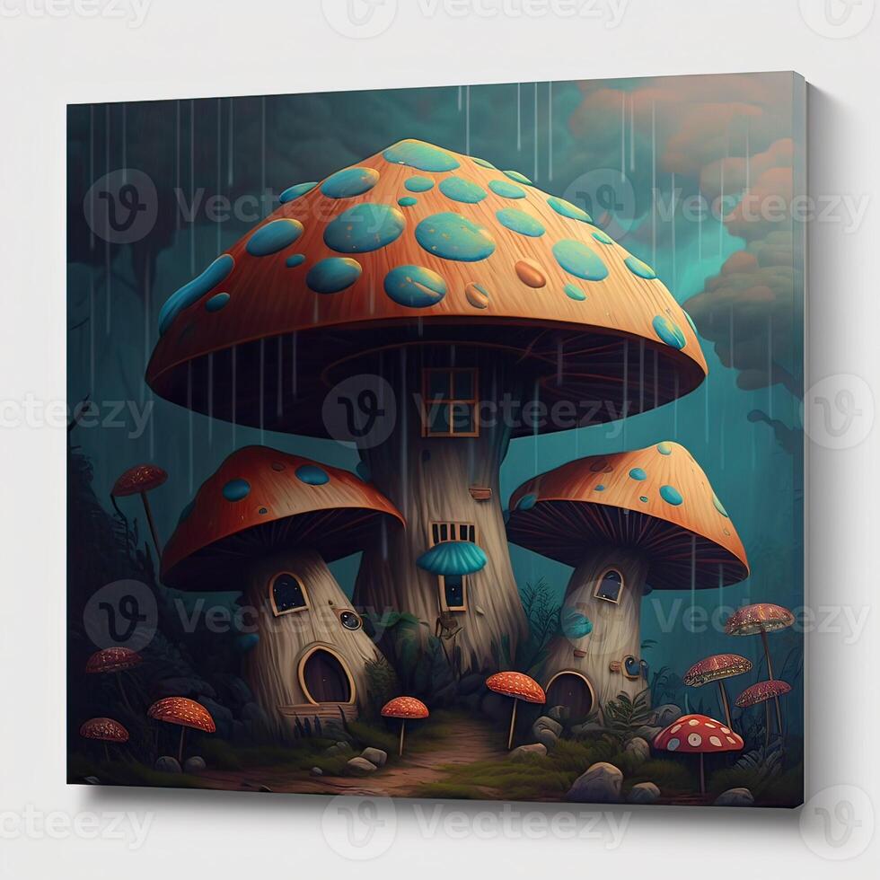 Forest colorful painting oil high quality illustration photo