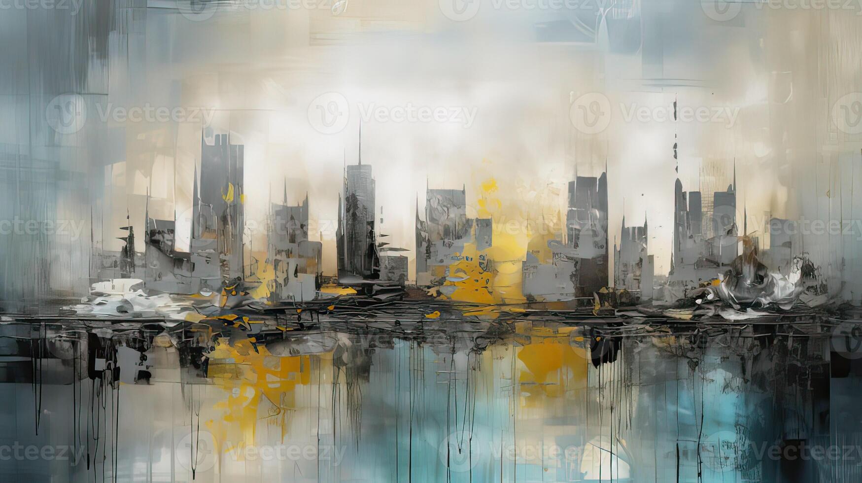 Miami city abstract minimal yellow high quality illustration photo