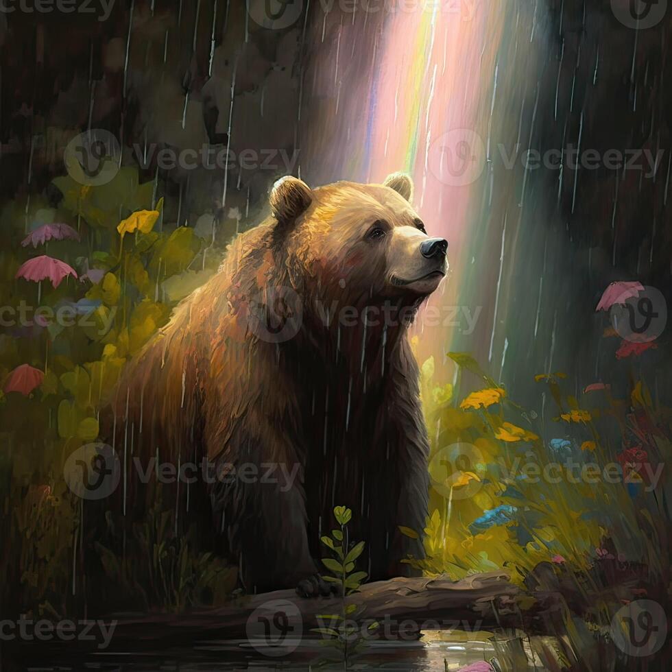 Jungle colorful painting high quality illustration photo