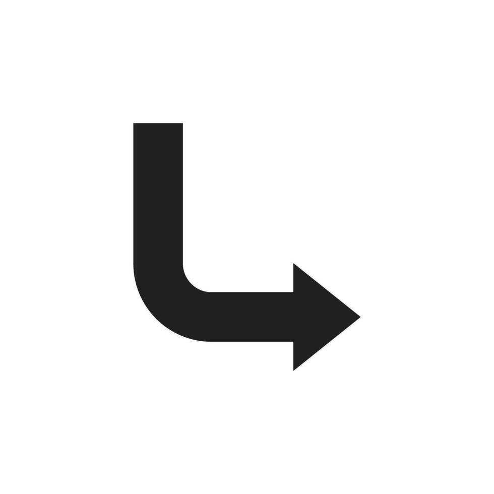 Arrow icon in flat style. Arrow vector illustration on white isolated background. Direction conceptmal 2