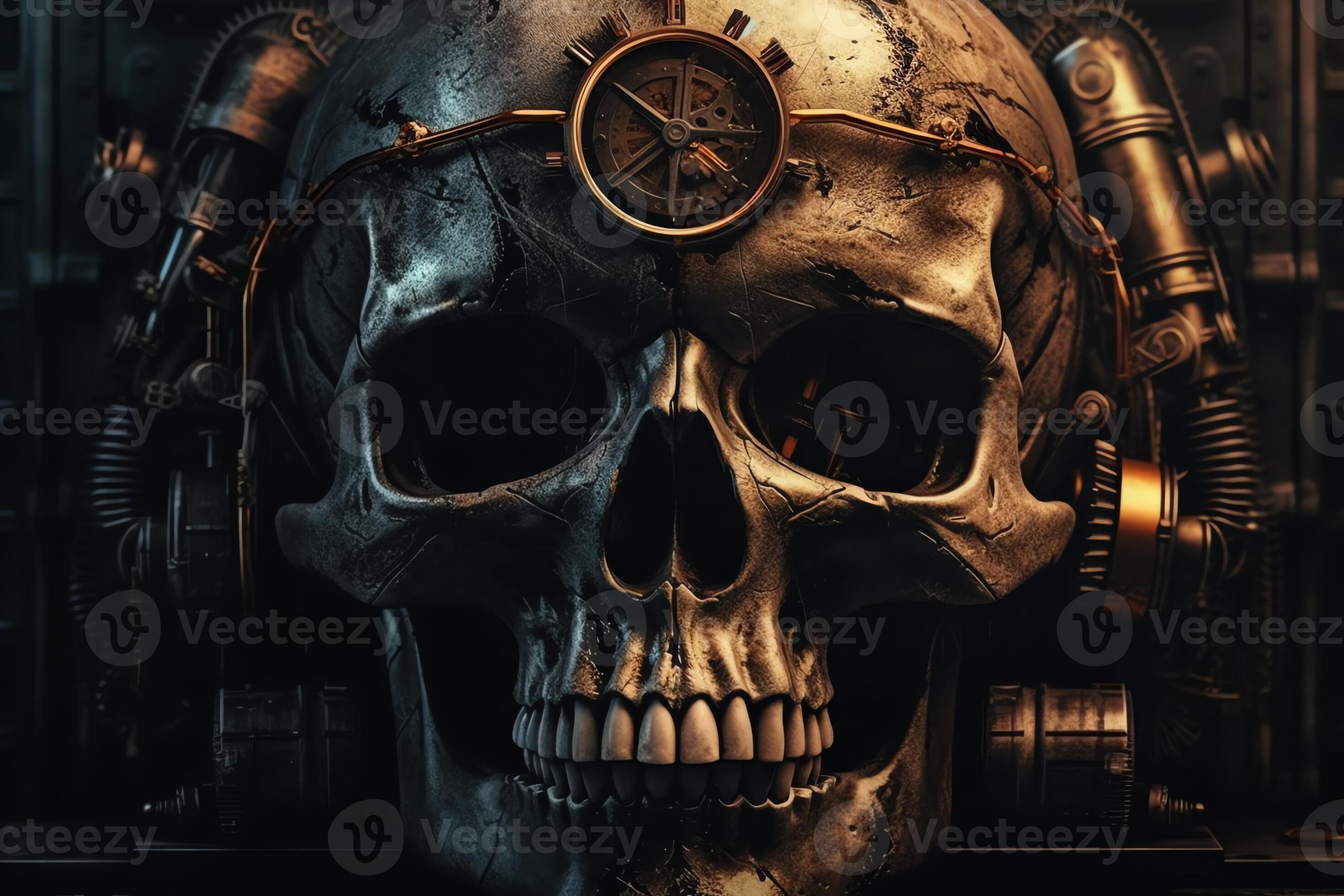 Steam background with skulls?