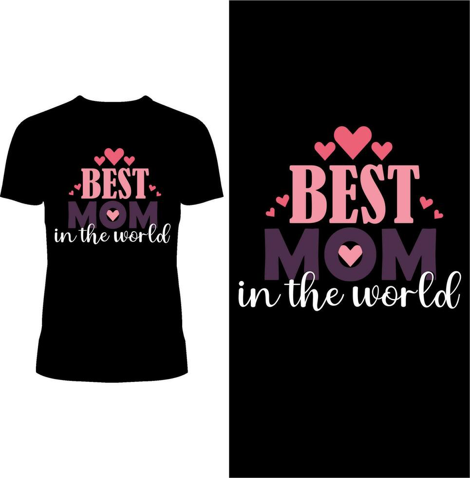 mejor mamá en el mundo tifografia t camisa diseño vector