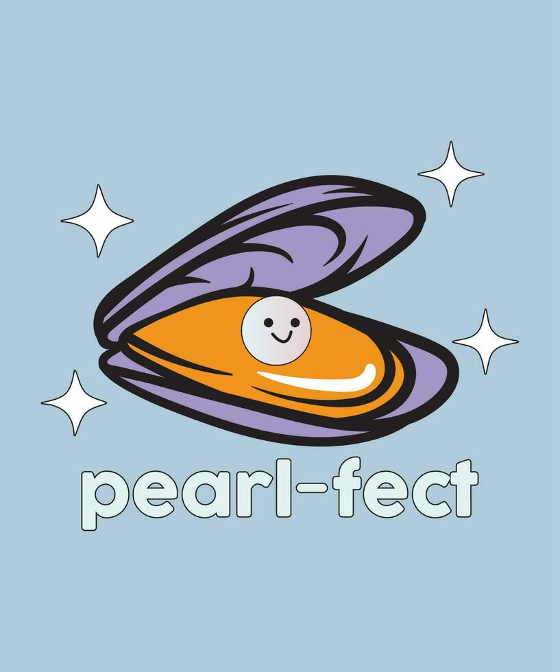 pearl fect tshirt design vector