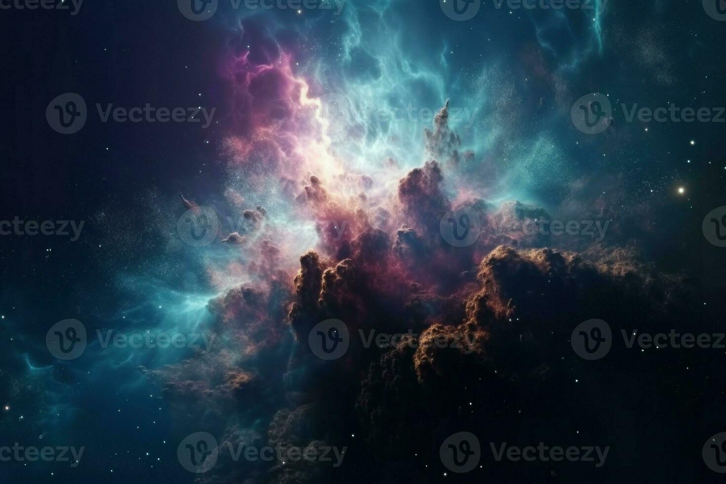 Cosmic galaxy background stellar. Generate Ai photo